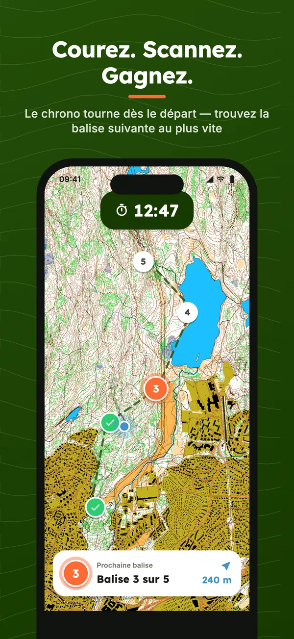 Course avec chronomètre